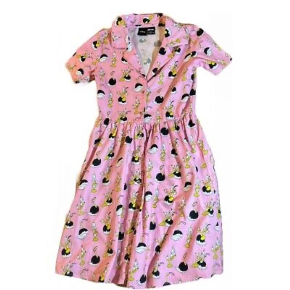 Cakeworthy Disney Beauty &The Beast Pink Lumiere Fifi Shirt Dress XL